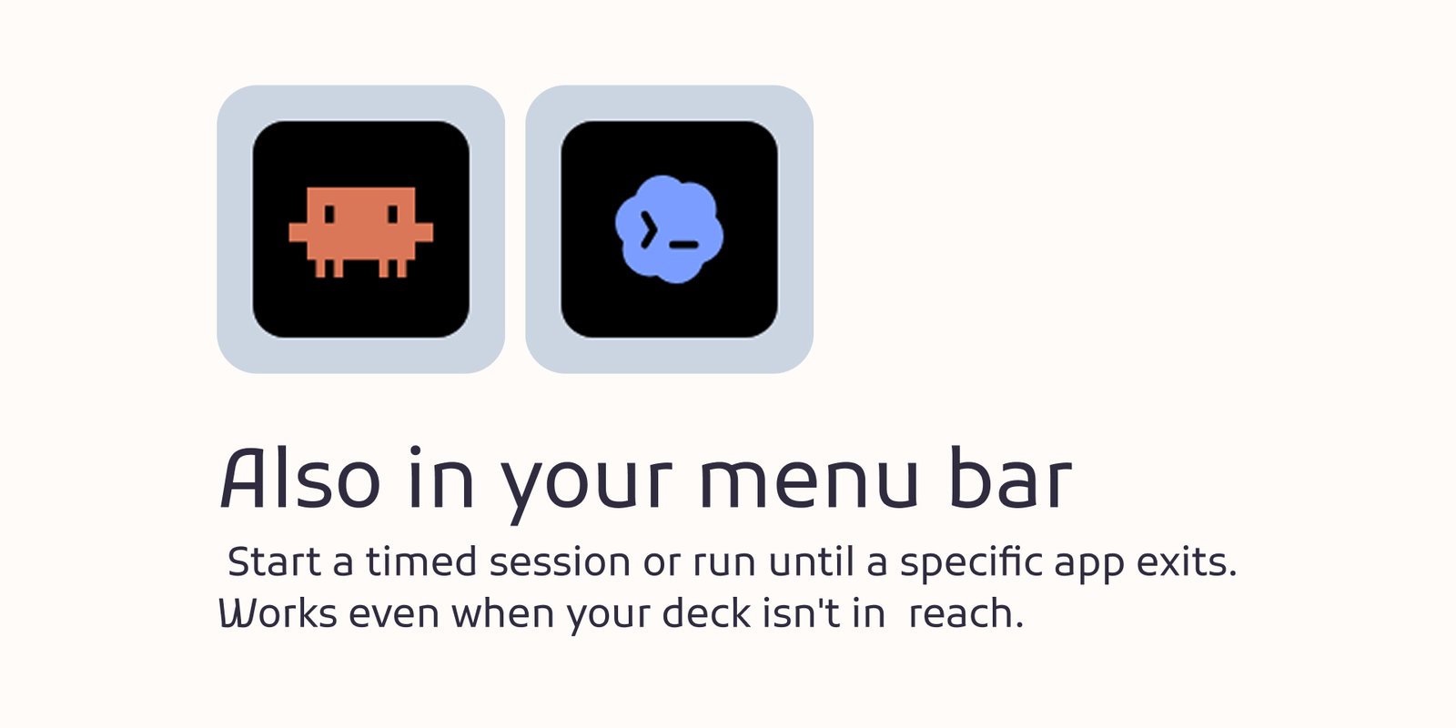 Also in your menu bar